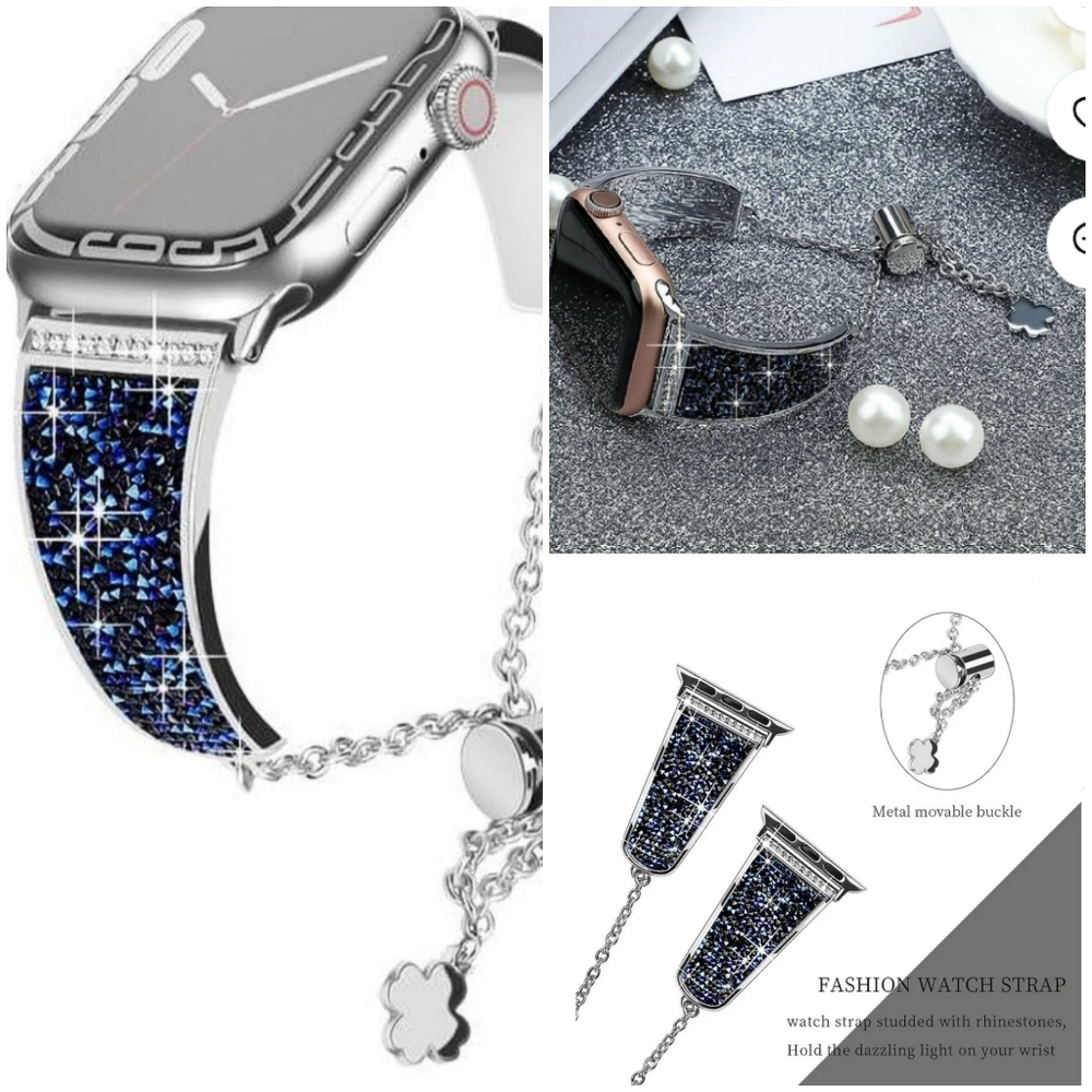 NWT Blue Bling Watchband and 38mm/40mm